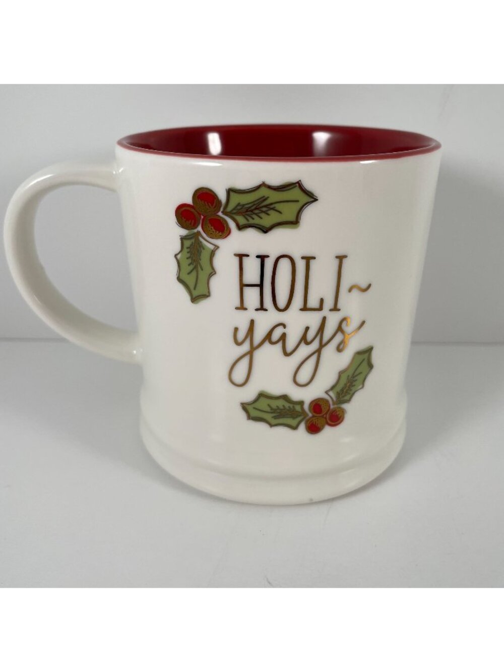 Holi-Yays Christmas Coffee Cup Mug Threshold Holly‎ Tea
